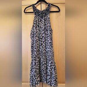 INC International Concepts Black and Tan Embellished Halter Dress